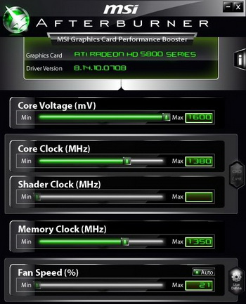 msi radeon HD 5870  oc record